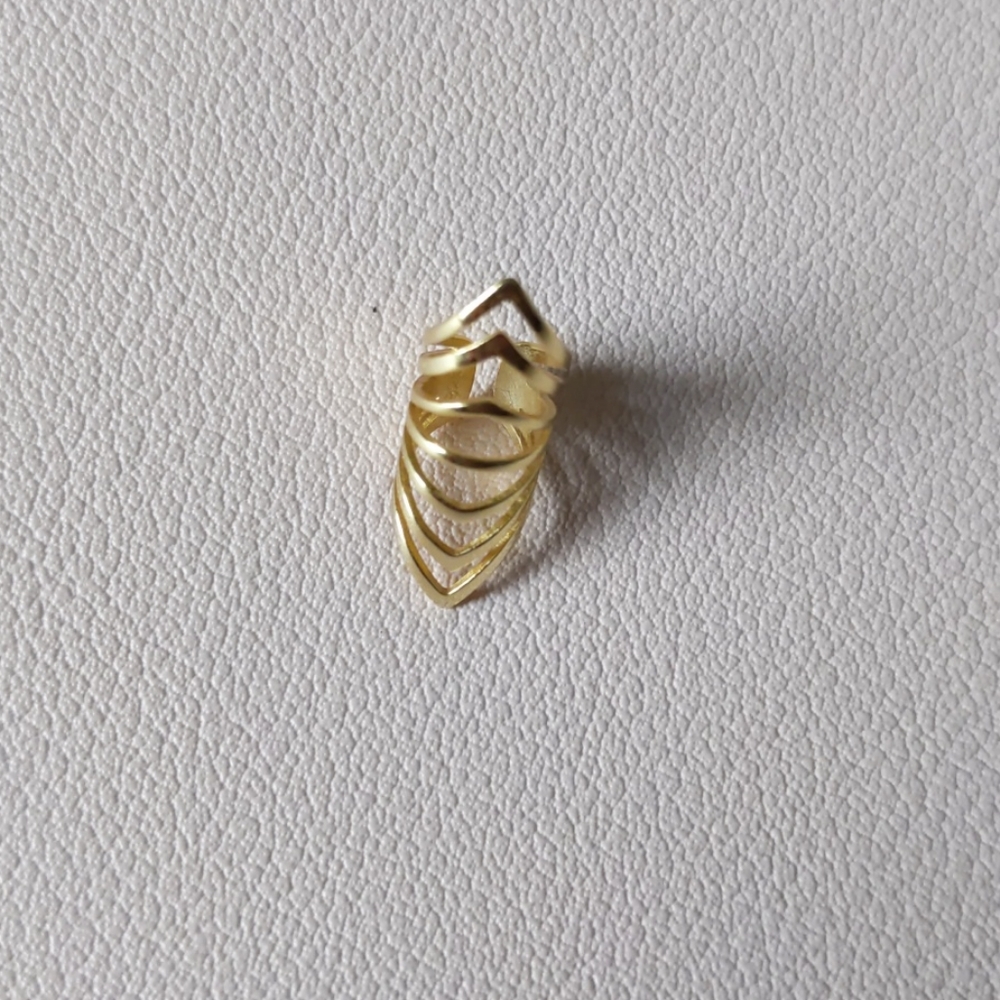 Gold plated ear cuff